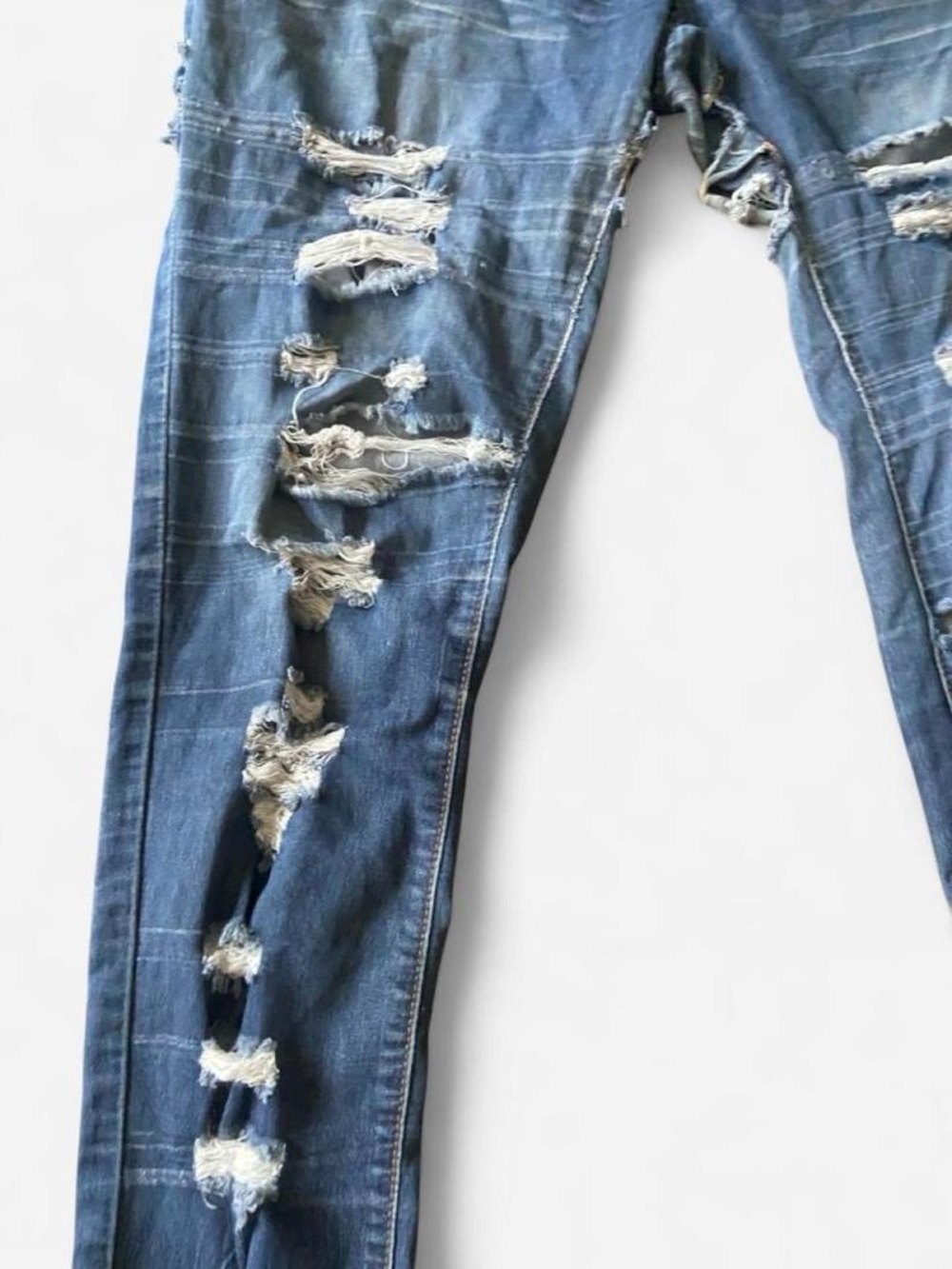VIP Blue Ripped Skinny Jeans - Picture 2 of 7